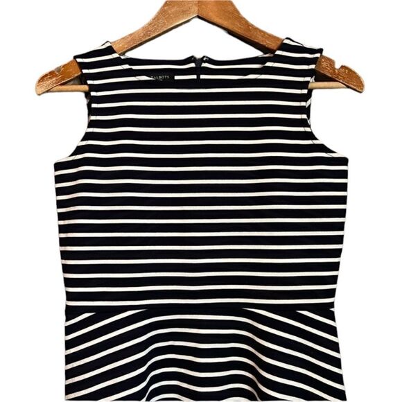NWT! Talbots navy & white striped dress - Picture 2 of 10